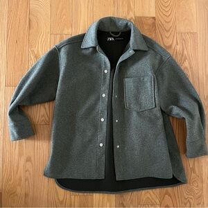 Zara army green overshirt